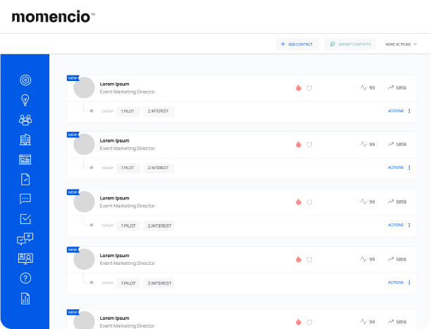 Momencio Dashboard